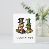 Vintager Kernpunkt Niedliche Viktorianische Frosch Postkarte (Stehend Vorderseite)