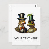 Vintager Kernpunkt Niedliche Viktorianische Frosch Postkarte (Vorne/Hinten)