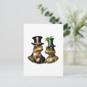 Vintager Kernpunkt Niedliche Viktorianische Frosch Postkarte (Stehend Vorderseite)
