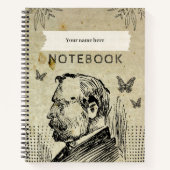 Vintager Kernpunkt Notizblock (Vorderseite)