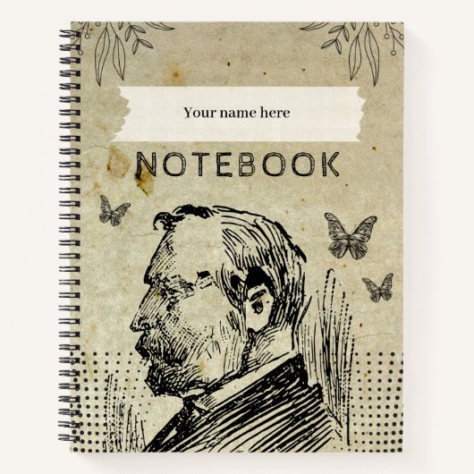 Vintager Kernpunkt Notizblock (Vorderseite)