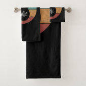 Vintager kettlebell benutzerdefinierter Monogrammn Badhandtuch Set (Insitu)