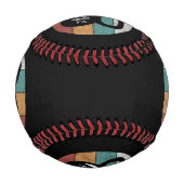 Vintager kettlebell benutzerdefinierter Monogrammn Baseball (Rückseite)