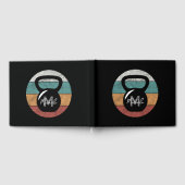 Vintager kettlebell benutzerdefinierter Monogrammn Gästebuch (Voll)