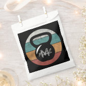 Vintager kettlebell benutzerdefinierter Monogrammn Geschenktütchen (Ausgeschnitten)
