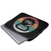 Vintager kettlebell benutzerdefinierter Monogrammn Laptopschutzhülle (Vorne Knopf)