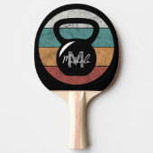 Vintager kettlebell benutzerdefinierter Monogrammn Tischtennis Schläger (Vorderseite)