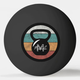 Vintager kettlebell benutzerdefinierter Monogrammn Tischtennisball