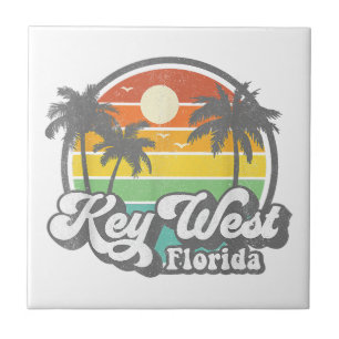 Vintager Key West Florida Keys Retro 70's Beach Va Fliese