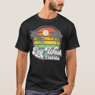 Vintager Key West Florida Keys Retro 70's Beach Va T-Shirt