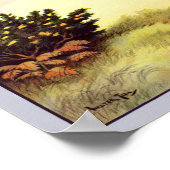 Vintager Killarney Ireland Heaven's Reflex Travel Poster (Ecke)