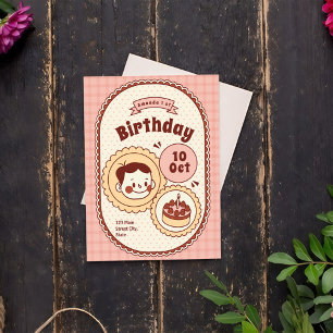 Vintager Kindergeburtstag Einladung