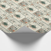 Vintager Kinderzimmer-Reim einer zwei wölben Geschenkpapier (Ecke)