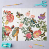 Vintager Kingfisher, Blume Schmetterlinge Decoupag Seidenpapier (Basteln)