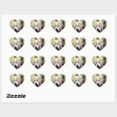 Vintager Kittensticker Herz-Aufkleber (Blatt)