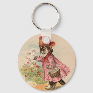 Vintager Kitty Schlüsselanhänger
