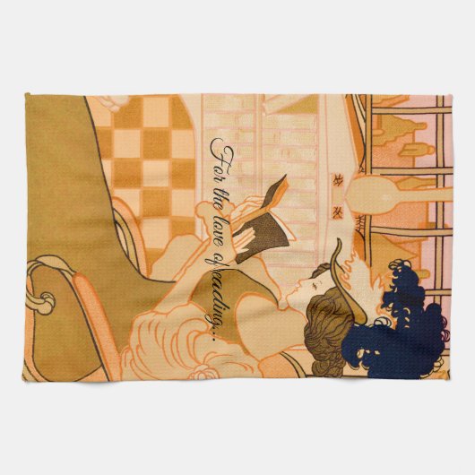 Vintager Klassik-Leser Geschirrtuch (Horizontal)