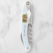 Vintager Klassiker verwitterter hölzerner Kellnermesser (Rückseite)