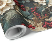 Vintager klassischer 3D Weihnachtslieder Geschenkpapier (Rolleneckpunkt)