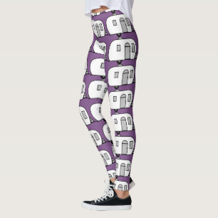 Vintager klassischer Anhänger gerundeter Wohnwage Leggings
