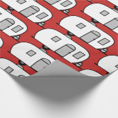 Vintager klassischer Anhänger gerundeter Wohnwagen Geschenkpapier (Ecke)