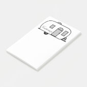 Vintager klassischer Anhänger gerundeter Wohnwagen Post-it Klebezettel (angewinkelt)