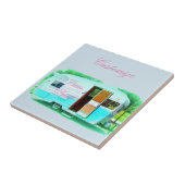 Vintager klassischer Anhänger Sinti und Roma Carav Fliese (Seite)