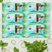 Vintager klassischer Anhängerwohnwagen Geschirrtuch (Gefaltet)