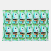 Vintager klassischer Anhängerwohnwagen Geschirrtuch (Horizontal)