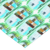 Vintager klassischer Anhängerwohnwagen Tischdecke (Schrägansicht)