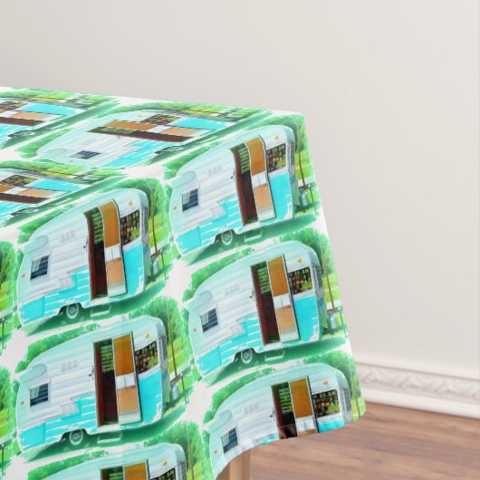Vintager klassischer Anhängerwohnwagen Tischdecke (Beispiel)
