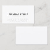 Vintager klassischer Blick-Entwurf stilvolles Visitenkarte (Vorne/Hinten)