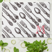 Vintager klassischer Feinschmecker von Silverware Geschirrtuch (Gefaltet)