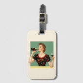 Vintager klassischer Gepäckträger Gepäckanhänger (Vorderseite Vertikal)
