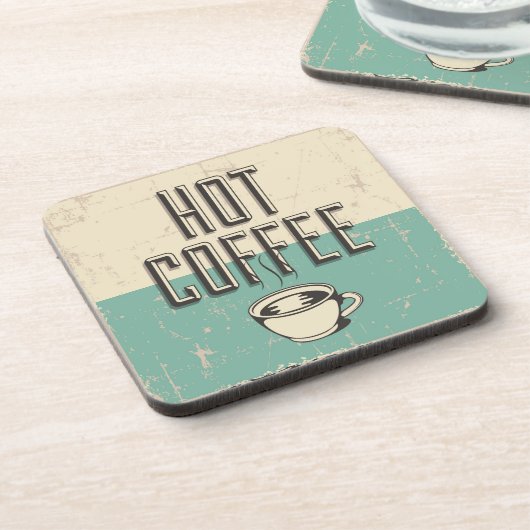 Vintager klassischer Kaffee Getränkeuntersetzer (Linke Seite)