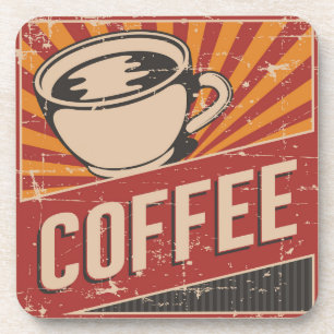 Vintager klassischer Kaffee-Morgen Getränkeuntersetzer