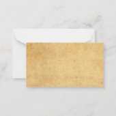 Vintager klassischer Look für handgeschriebenes Sc Mitteilungskarte (Rückseite)