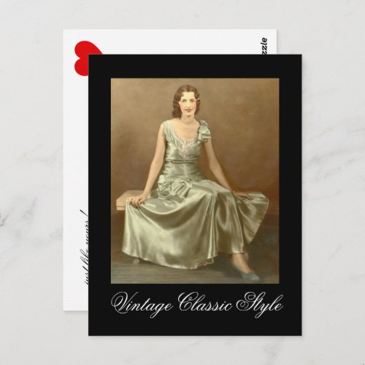 Vintager klassischer Stil Postkarte (Vorne/Hinten)