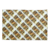 Vintager, klassischer, verwitterter Holzwagen Kissenbezug (Rückseite)