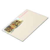 Vintager, klassischer, verwitterter Holzwagen Notizblock (angewinkelt)