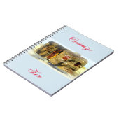 Vintager, klassischer, verwitterter Holzwagen Notizblock (Linke Seite)