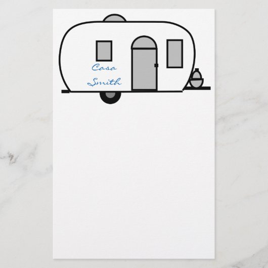 Vintager klassischer Wohnwagen Briefpapier (Vorderseite)