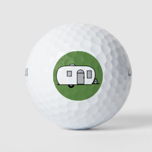Vintager klassischer Wohnwagen Golfball