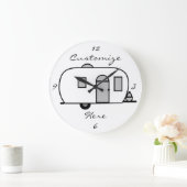 Vintager klassischer Wohnwagen Große Wanduhr (Zuhause)
