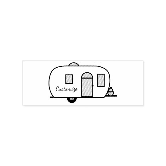 Vintager klassischer Wohnwagen Gummistempel (Prägung)