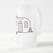 Vintager klassischer Wohnwagen Mattglas Bierglas (VorderseiteRechts)