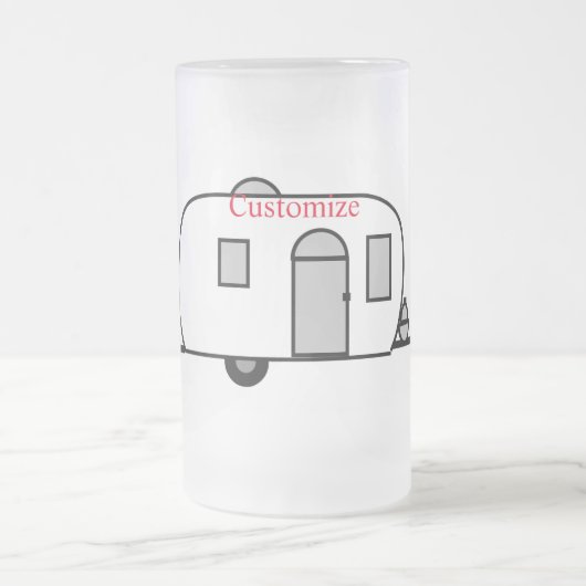 Vintager klassischer Wohnwagen Mattglas Bierglas (Mittel)