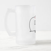 Vintager klassischer Wohnwagen Mattglas Bierglas (Links)