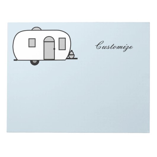 Vintager klassischer Wohnwagen Notizblock (Vorderseite)