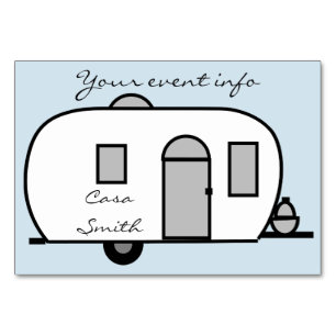 Vintager klassischer Wohnwagen Tischnummer